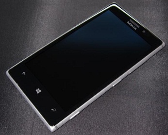 Nokia Lumia 925 LCD kijelz rintvel, ezst