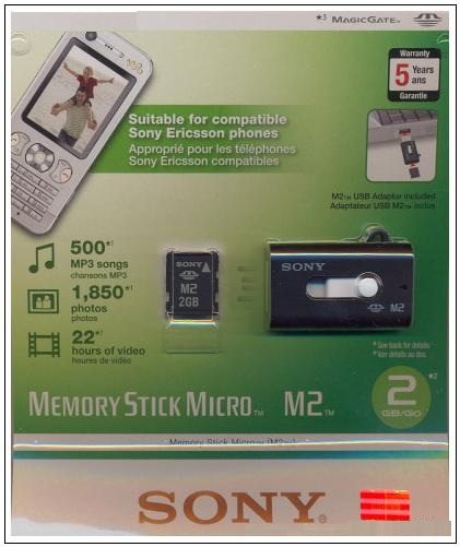 Sony MemoryStick Micro (M2) 2Gb mem�riak�rtya USB olvas�val r�szletes ismertet�s�hez kattintson ide!