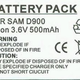 Akkumul�tor Samsung SGH-D900 MBP-D900-L500
