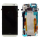 HTC One M8 LCD kijelz�, �rint�vel, feh�r kerettel