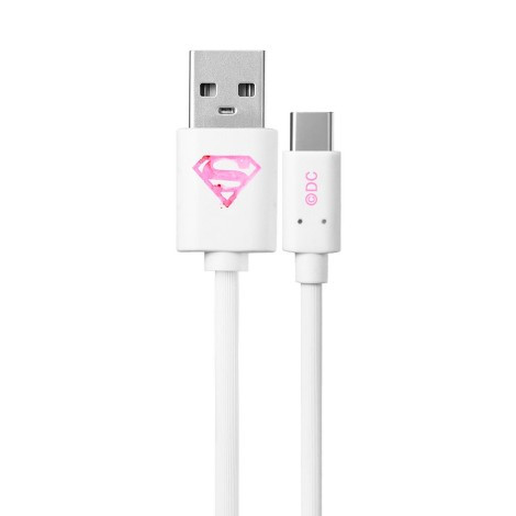 USB K�bel DC - Superman Adatk�bel Apple Lightning 1m Feh�r
