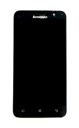 Lenovo A806 Fekete LCD Kijelz�+�rint�k�perny� +Keret