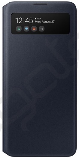 Samsung Galaxy A41 S-View Wallet Cover, Fekete Gy�ri Flip Tok