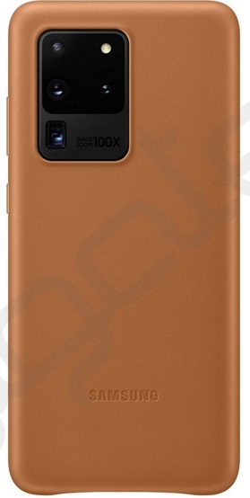 Samsung Galaxy S20 Ultra Leather Cover Gy�ri B�r Tok Barna