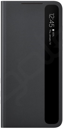 Samsung Galaxy S21+ gy�ri Clear View Cover flip tok Fekete