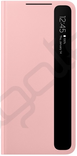Samsung Galaxy S21+ gy�ri Clear View Cover flip tok R�zsasz�n