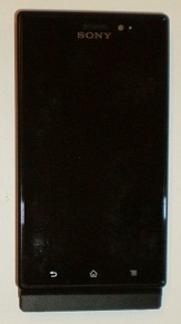 Sony MT27 Xperia Sola Fekete LCD Kijelz�+�rint�k�perny� +Keret