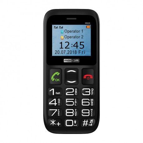 Maxcom MM426 Mobiltelefon, Dual SIM-es Krtyafggetlen Fekete