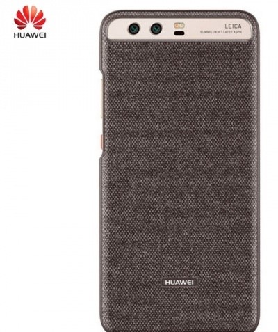 HUAWEI P10 Gy�ri m�anyag tok (Barna, textil h�tlap)