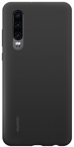 Huawei P30 Gy�ri szilikon Tok, Be�p�tett F�mlemezzel (Fekete)