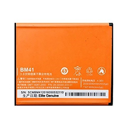 Xiaomi BM41 Gy�ri Akkumul�tor Li-Ion 2000mAh (Redmi 1S/Redmi 1)