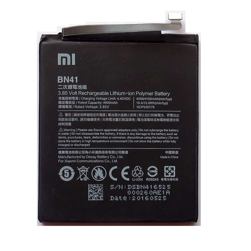 Xiaomi BN41 Gy�ri Akkumul�tor Li-Ion 4100mAh (Redmi Note 4)