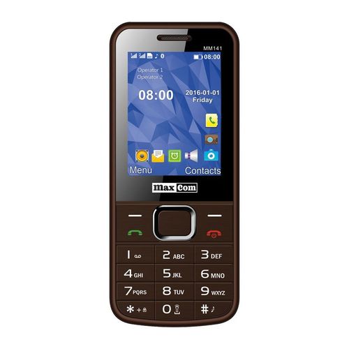 Maxcom MM141 Mobiltelefon, Dual SIM, Barna