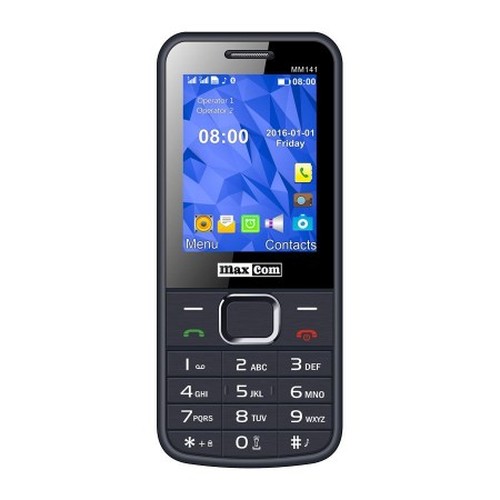 Maxcom MM141 Mobiltelefon, Dual SIM, Fekete