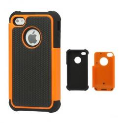 Apple Iphone 4G fekete-narancs tok, (defender) 