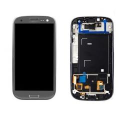 Samsung GT-I9305 S3 LTE gy�ri sz�rke Kijelz�+�rint� (LCD+Touch)